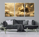 Golden Buddha Wall Art | Yoga Room Decor and Meditation Room by MyGreatCanvas | Canvas Wall Art Prints | Photo Prints & Wall Decor