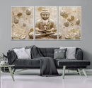 Serene Buddha Wall Art | Yoga Room Decor and Meditation Wall