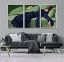 Decadent Girl by Ramon Casas Wall Art Canvas Print, Framed