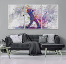 Watercolor Golf Swing Wall Art Canvas Print | Vibrant