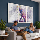 Watercolor Golf Swing Wall Art Canvas Print | Vibrant