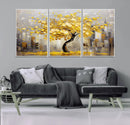 Golden Tree Canvas Print | Abstract Wall Art for Modern