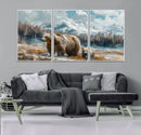 Bear and Baby Bear Wall Art Canvas Print