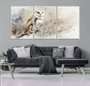 Barn Owl Wall Art | Watercolor Canvas Print | Perfect for