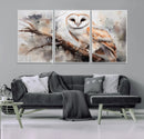 Barn Owl Wall Art | Watercolor Barn Owl Canvas Print | by MyGreatCanvas | Canvas Wall Art Prints | Photo Prints & Wall Decor