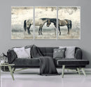 Chines Style Majestic Horses Wall Art | Ready to Hang and