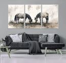 Chines Ink Style Vintage Horses Wall Art Canvas Print for by MyGreatCanvas | Canvas Wall Art Prints | Photo Prints & Wall Decor