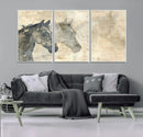 Abstract Horse Canvas Print | Modern Farmhouse Wall Art |