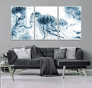 Abstract Jellyfish Canvas Print Wall Art
