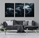 Jellyfish Wall Art Canvas Print, Elegant Wall Decor