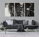 Winter Horse Snow Wall Art Canvas Print