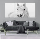 Majestic White Horse Wall Art | Ready to Hang and Framed |