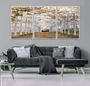 Forest Grove Wall Art | Serene Pathway Canvas Print | Ready