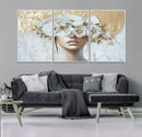 Golden Petal Wall Art - Canvas Print Flower Head Woman by MyGreatCanvas | Canvas Wall Art Prints | Photo Prints & Wall Decor