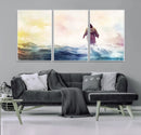 Watercolor Jesus Walking on Water Canvas Print, Christian by MyGreatCanvas | Canvas Wall Art Prints | Photo Prints & Wall Decor