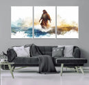 Watercolor Jesus Walking Wall Art Print, Jesus Water Canvas