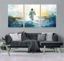 Watercolor Jesus Walking on Water Canvas Print, Christian by MyGreatCanvas | Canvas Wall Art Prints | Photo Prints & Wall Decor