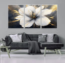 White Flower Wall Art Canvas Print | Ready to Hang |