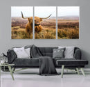 Scottish Highland Cow Wall Art Canvas Print | Ready to Hang by MyGreatCanvas | Canvas Wall Art Prints | Photo Prints & Wall Decor