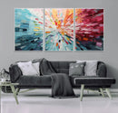 Radiant Bloom Abstract Floral Wall Art Canvas Print -
