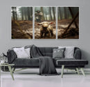 Jesus Running After a Lost Lamb Canvas Wall Art Print
