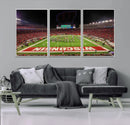 Wisconsin Badgers Football Team Print Canvas- Madison Camp