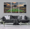 University of Michigan Wolverines Print Canvas, Football