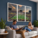 University of Michigan Wolverines Print Canvas, Football