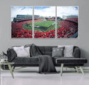 Cincinnati Bearcats Football Team Print - Nippert Stadium Wall Art Canvas Print