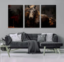 Abstract Black Horse Canvas Print for Farmhouse Wall Art | by MyGreatCanvas | Canvas Wall Art Prints | Photo Prints & Wall Decor