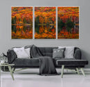 Fall Foliage Wall Art - Autumn Reflection Canvas Print,