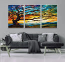 Mosaic Tree Wall Art | Ready to Hang Stained Glass Style