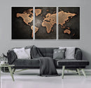 World Map Canvas Print – Framed Travel Map Wall Art for