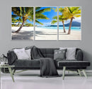 Blue Beach and Sea Wall Art Canvas Print by MyGreatCanvas | Canvas Wall Art Prints | Photo Prints & Wall Decor