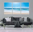 Wall Art Canvas Print Shiny Blue Sea and Beach by MyGreatCanvas | Canvas Wall Art Prints | Photo Prints & Wall Decor