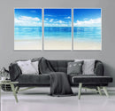 Beach Scene Canvas Wall Art Print – Tranquil Ocean Horizon by MyGreatCanvas | Canvas Wall Art Prints | Photo Prints & Wall Decor