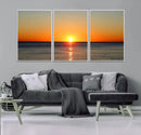 Golden Horizon Sunset Over Ocean Wall Art Canvas Print – by MyGreatCanvas | Canvas Wall Art Prints | Photo Prints & Wall Decor