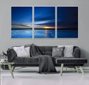 Blue Sunset Ocean Canvas Wall Art Print – Serene Coastal by MyGreatCanvas | Canvas Wall Art Prints | Photo Prints & Wall Decor