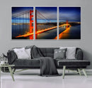 Large Wall Art San Francisco Canvas Print - Wonderful Golden