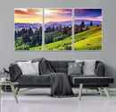 Green Hills and Sunset Wall Art Print - Scenic Landscape by MyGreatCanvas | Canvas Wall Art Prints | Photo Prints & Wall Decor