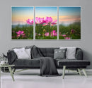 Pink Flower on the Mountain Canvas Print, Framed Pink Flower