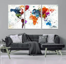 World Map Canvas Print – Framed Travel Map Wall Art for by MyGreatCanvas | Canvas Wall Art Prints | Photo Prints & Wall Decor