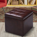 Foldable Cube Ottoman Pouffe Storage Seat by LJGDeals