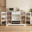 47.2 Inch Sideboard Cabinet with Wine Rack and Storage by LJGDeals