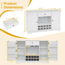 47.2 Inch Sideboard Cabinet with Wine Rack and Storage by LJGDeals