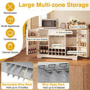 47.2 Inch Sideboard Cabinet with Wine Rack and Storage by LJGDeals