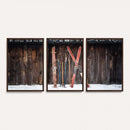 Vintage Ski Gear Canvas Print, Vintage Ski Gear Against