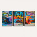 Fitness Gym Barbell Graffiti Wall Art Canvas Print