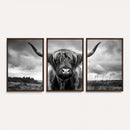 Scottish Cow Wall Art Canvas Print | Longhorn Wall Art |