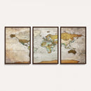 Personalized World Map Canvas Print – Colorful Watercolor